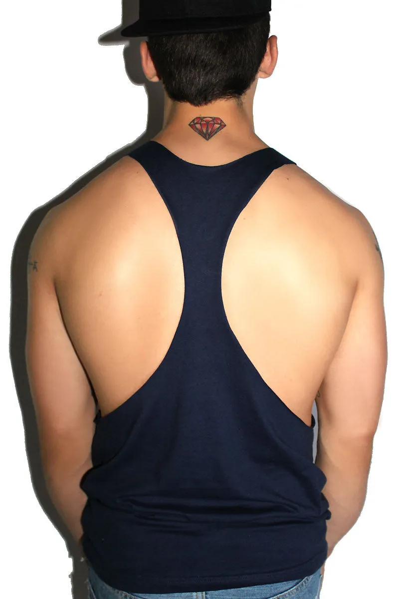 Sorry Not Sorry String Tank- Navy
