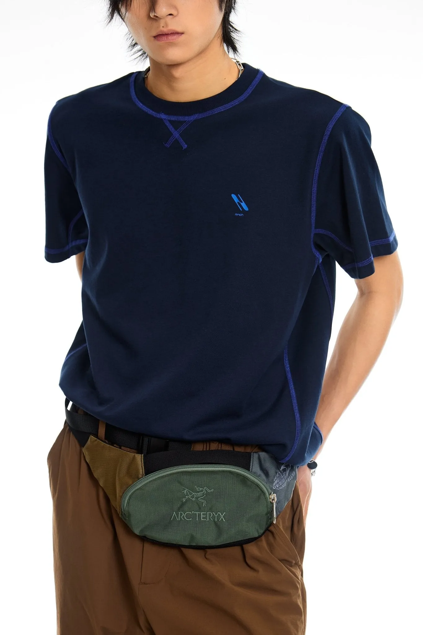 Stitch Quick Dry T-shirt in Dark Blue
