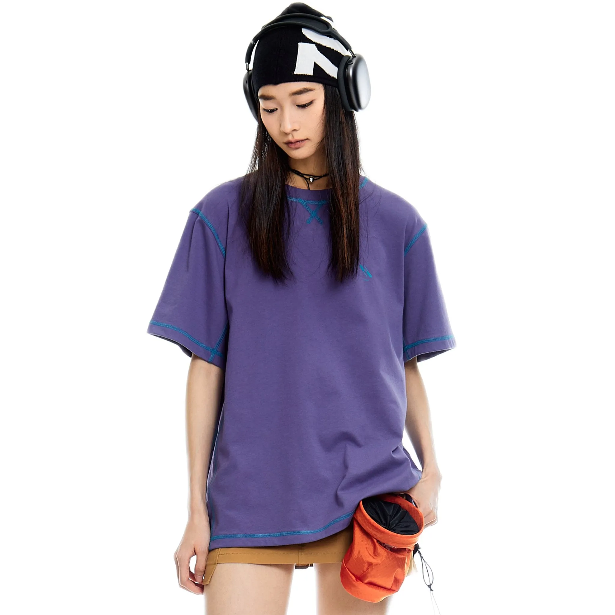 Stitch Quick Dry T-shirt in Purple