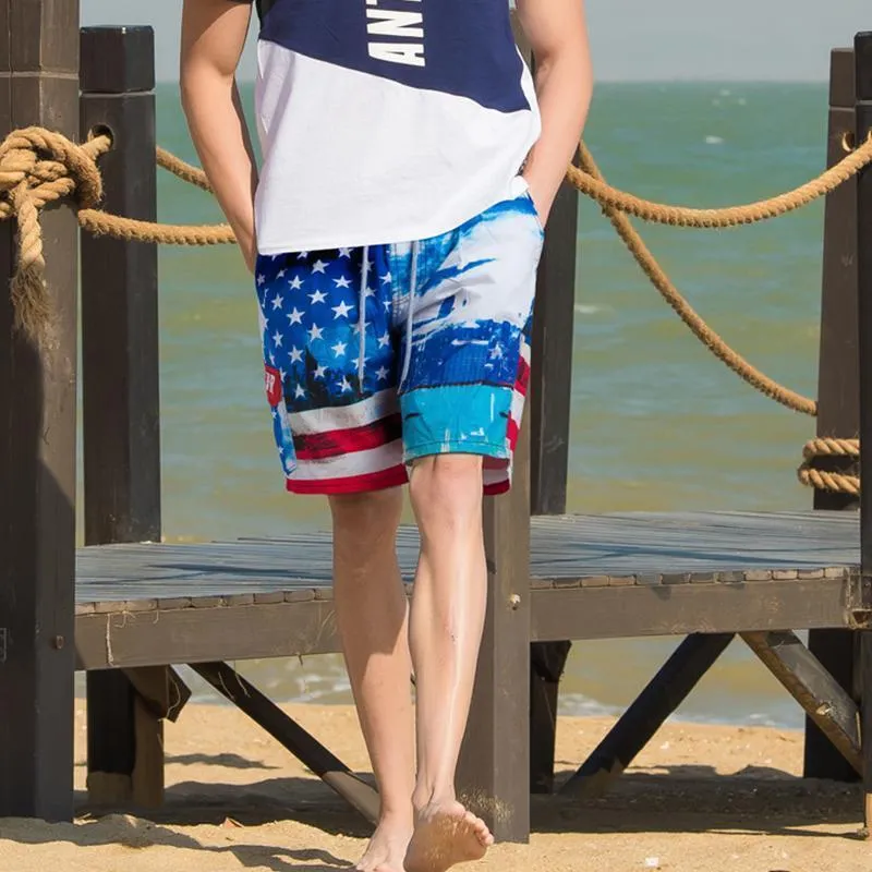 Straight Quick-Drying Thin Section Beach Men's Shorts