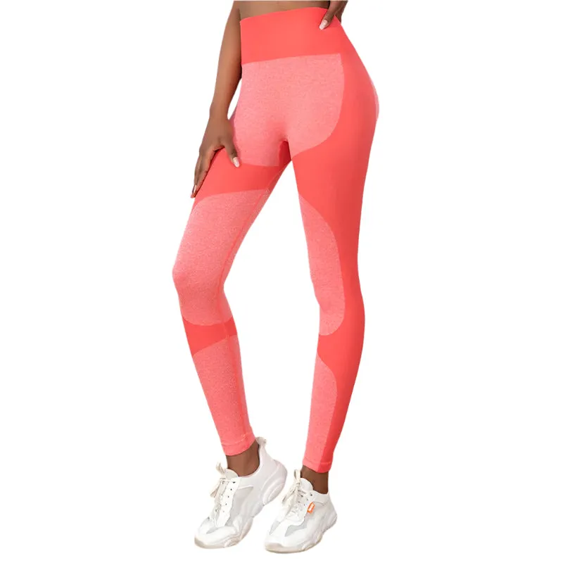 Striped Yoga Pants High Waist Seamless Leggings Butt Lift Quick-Drying Running Sports Fitness Tights Women's Gym Clothing
