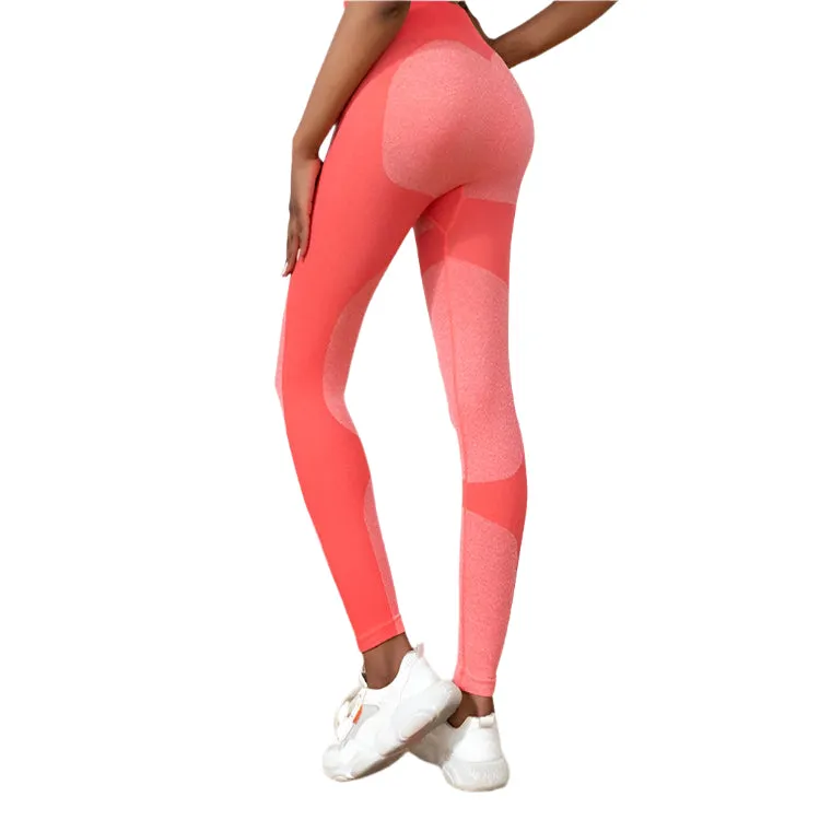 Striped Yoga Pants High Waist Seamless Leggings Butt Lift Quick-Drying Running Sports Fitness Tights Women's Gym Clothing