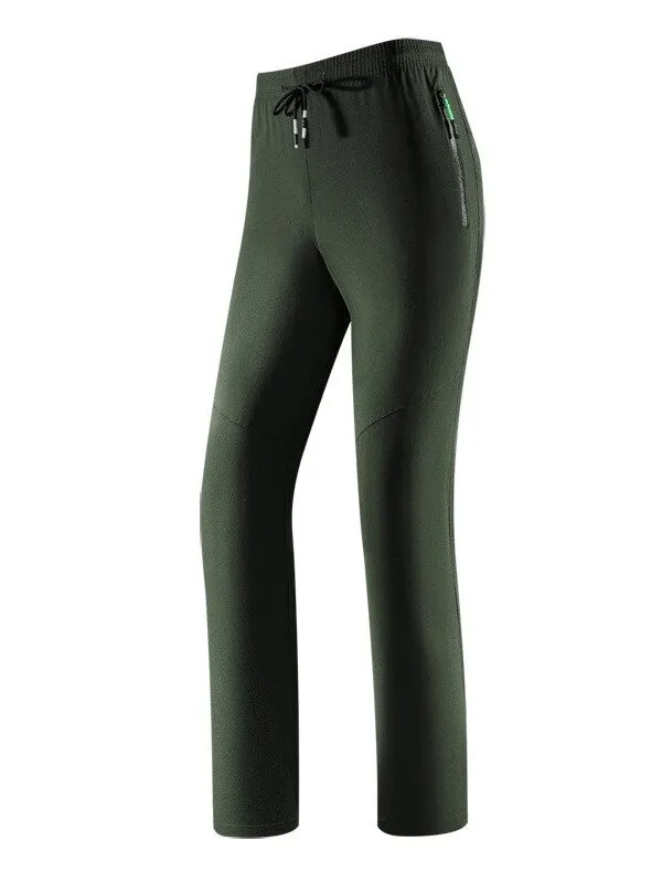 Stylish Elastic Quick-Drying Women's Pants With Pockets - SF0227