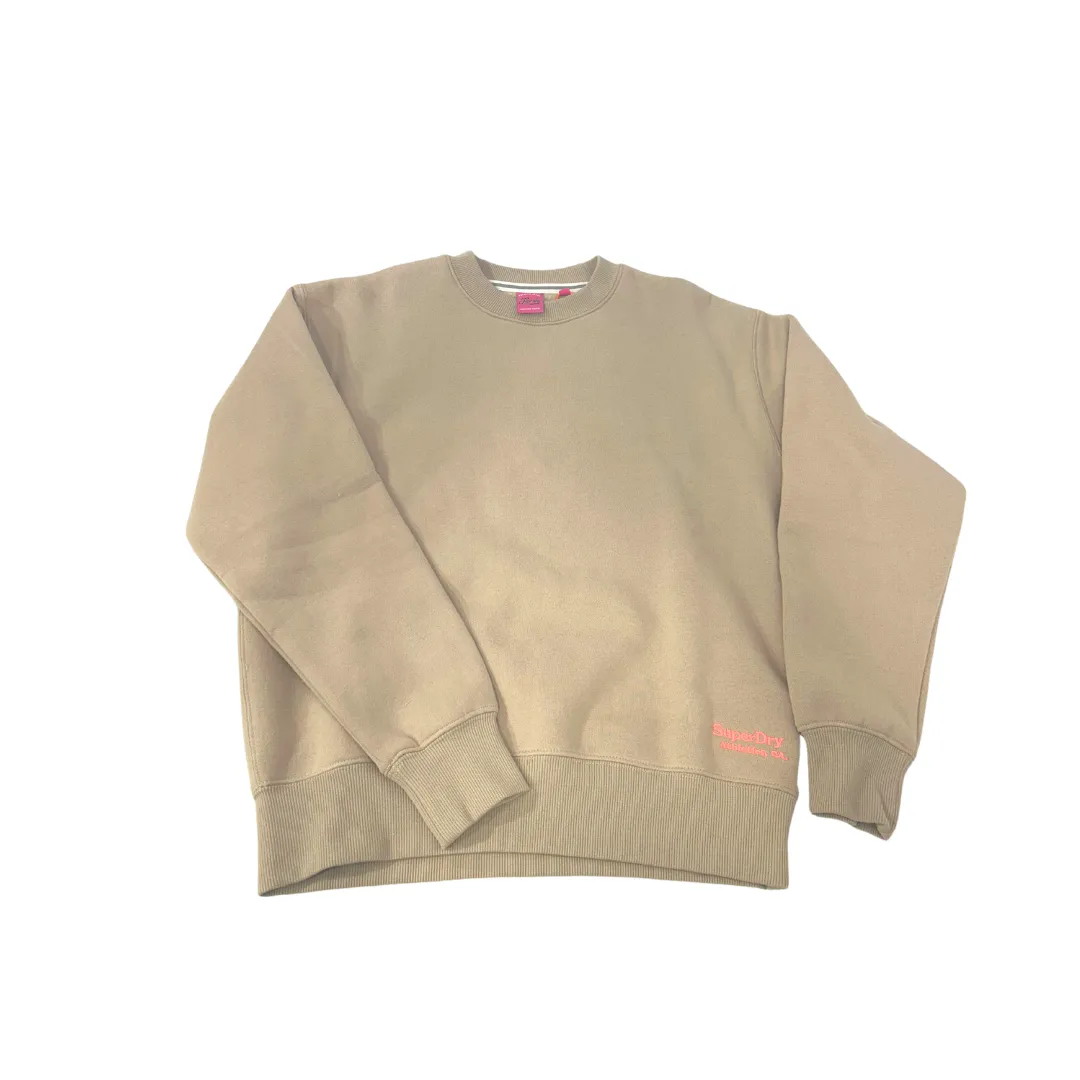 Superdry Womens Essential Logo Sweatshirt Cobblestone Grey