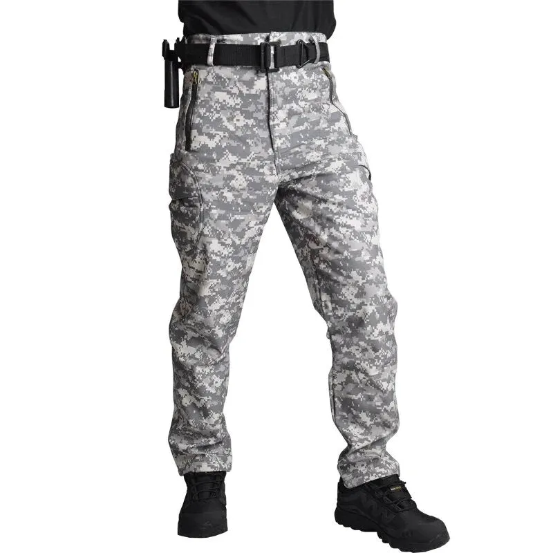 Tactical Mens Cargo Pants Quick-Drying Sharkskin Trousers