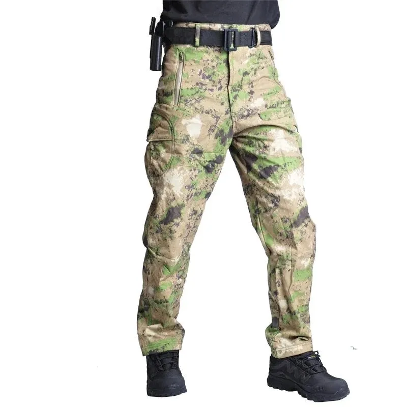 Tactical Mens Cargo Pants Quick-Drying Sharkskin Trousers
