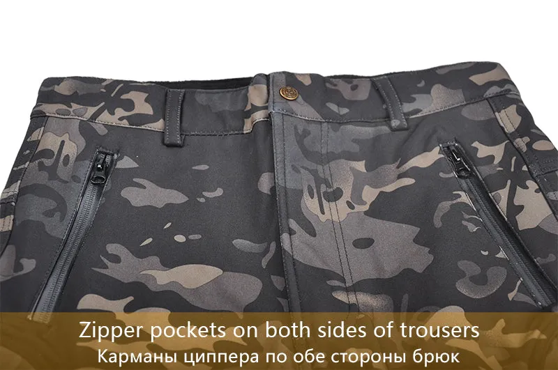 Tactical Mens Cargo Pants Quick-Drying Sharkskin Trousers