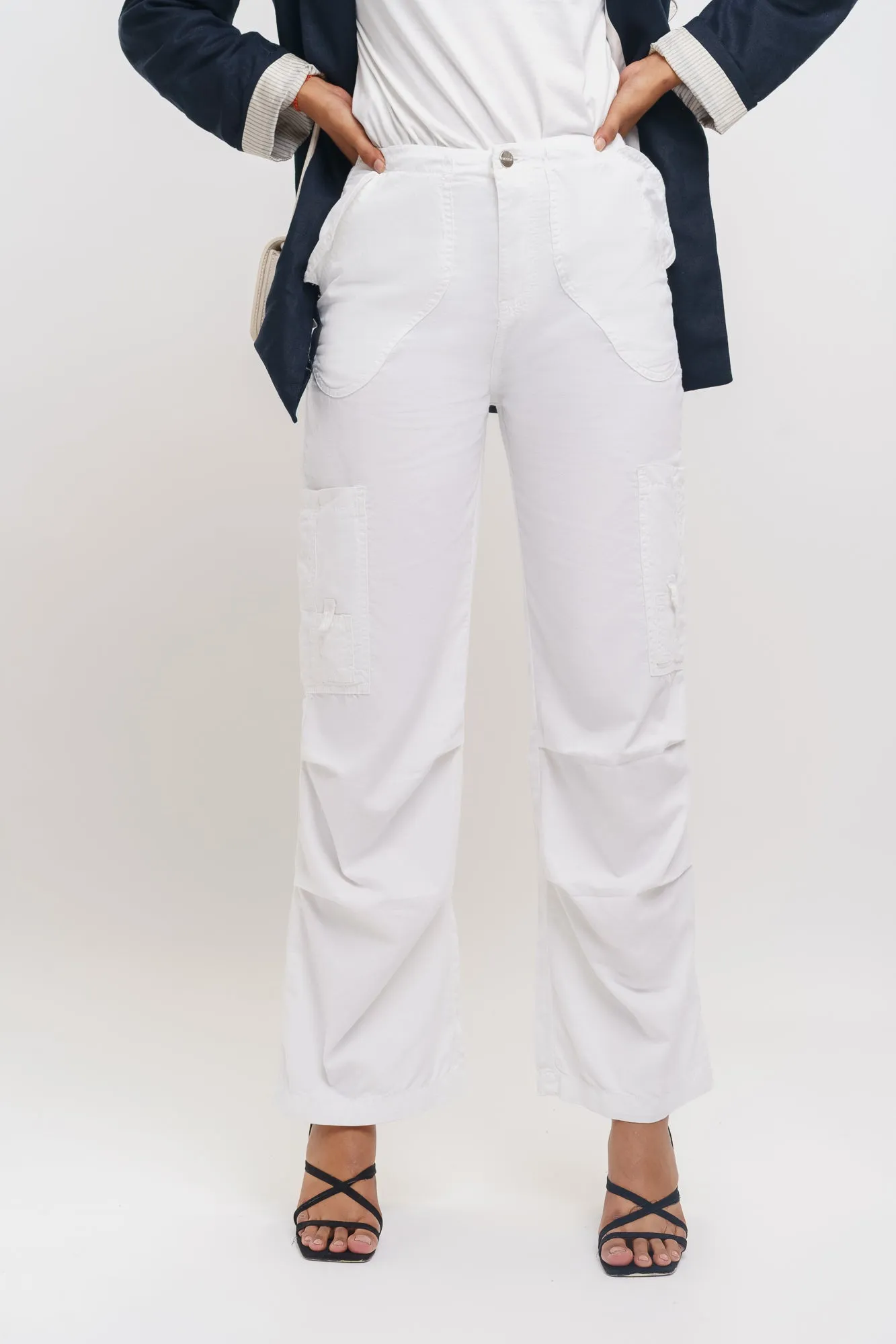 White Parachute Pants