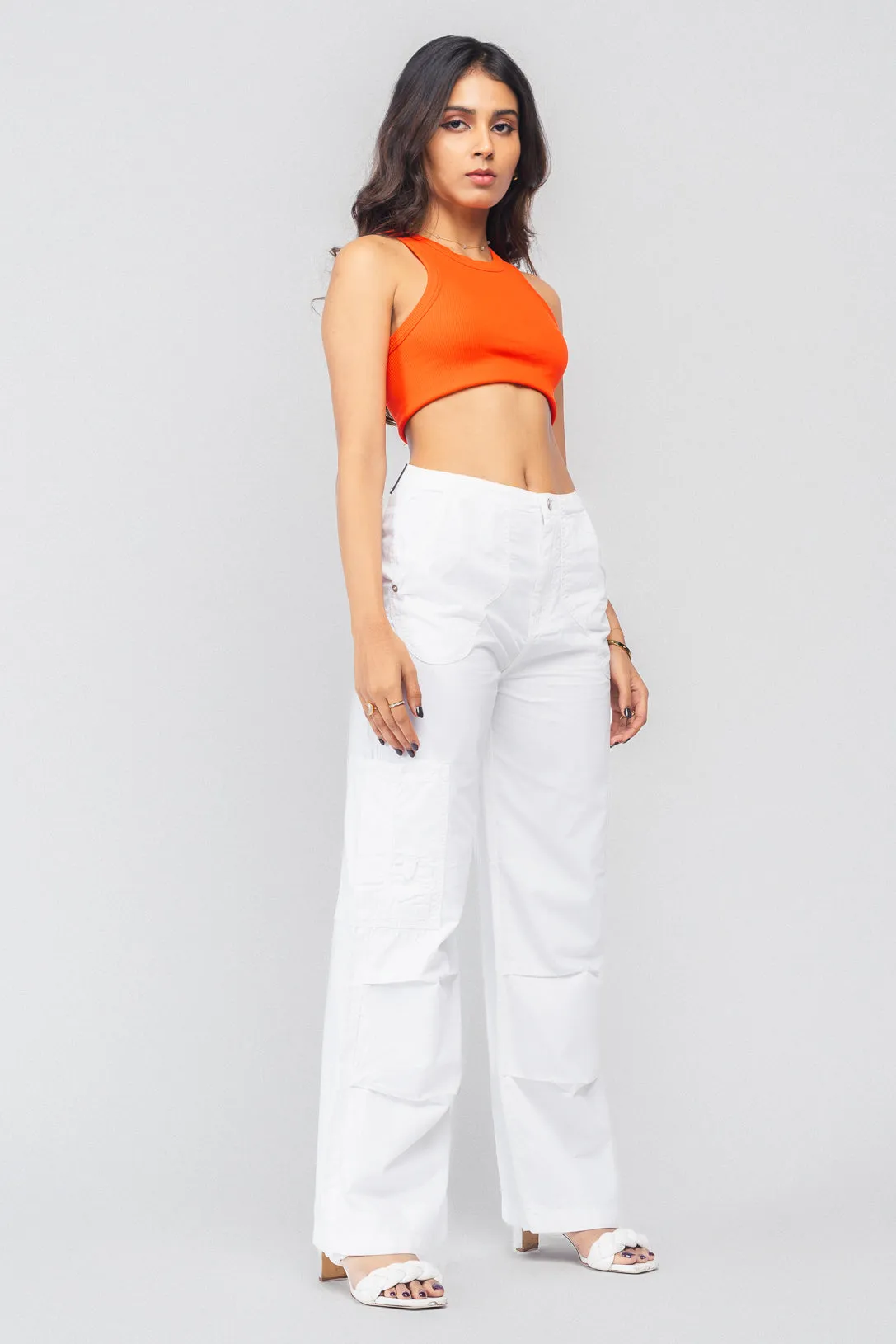 White Parachute Pants