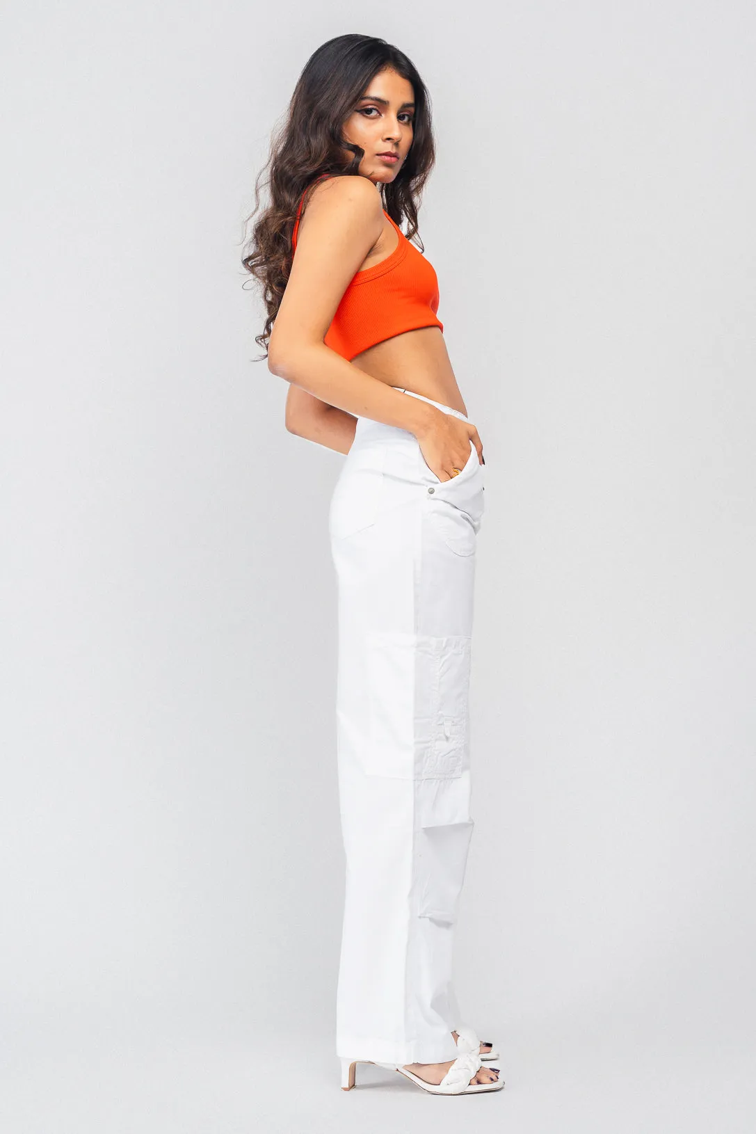 White Parachute Pants