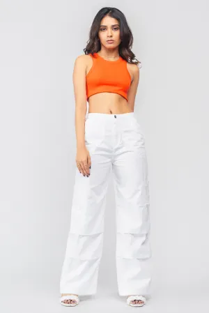 White Parachute Pants