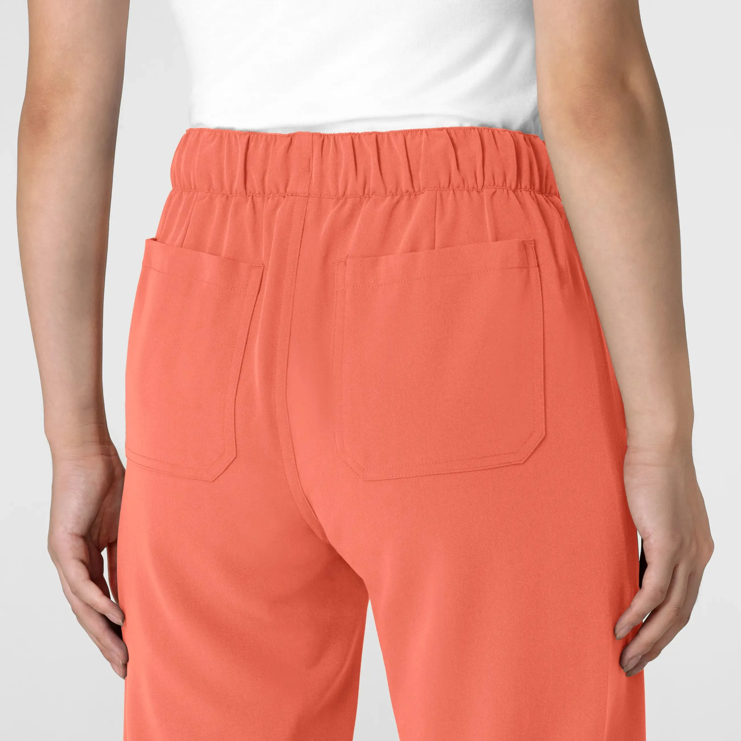 Wink Women's Stovepipe High-Low Hem Scrub Pant - Sugar Coral