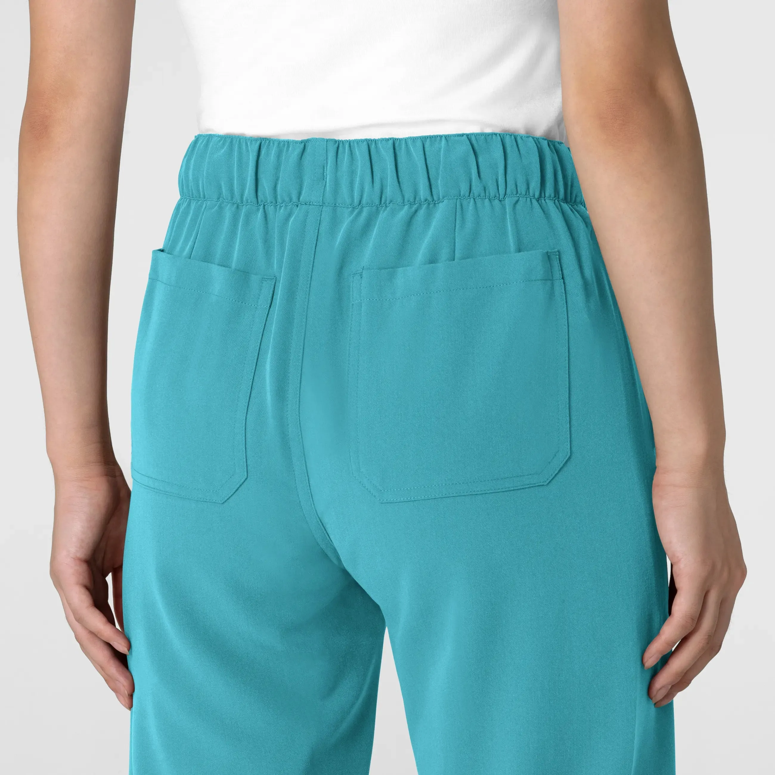 Wink Women's Stovepipe High-Low Hem Scrub Pant - Teal