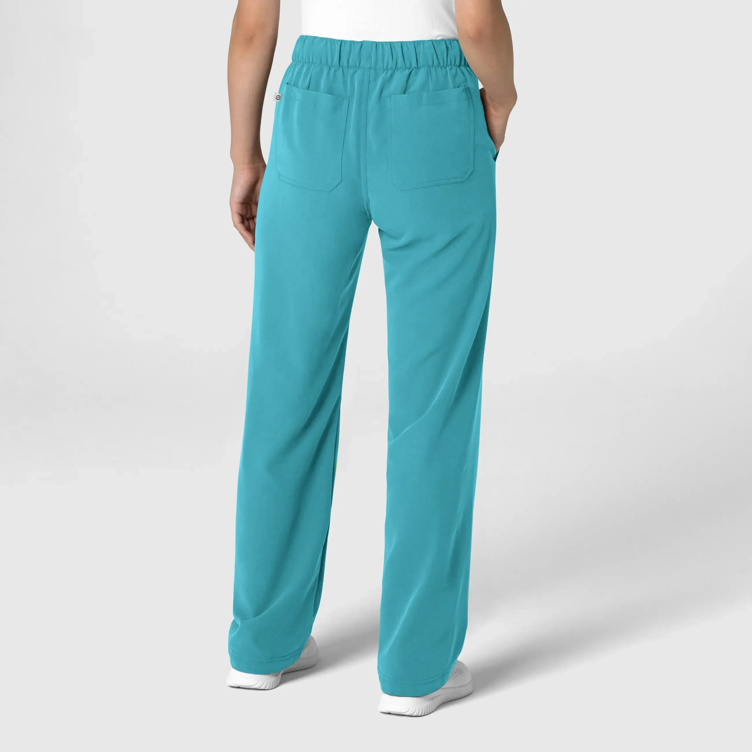 Wink Women's Stovepipe High-Low Hem Scrub Pant - Teal