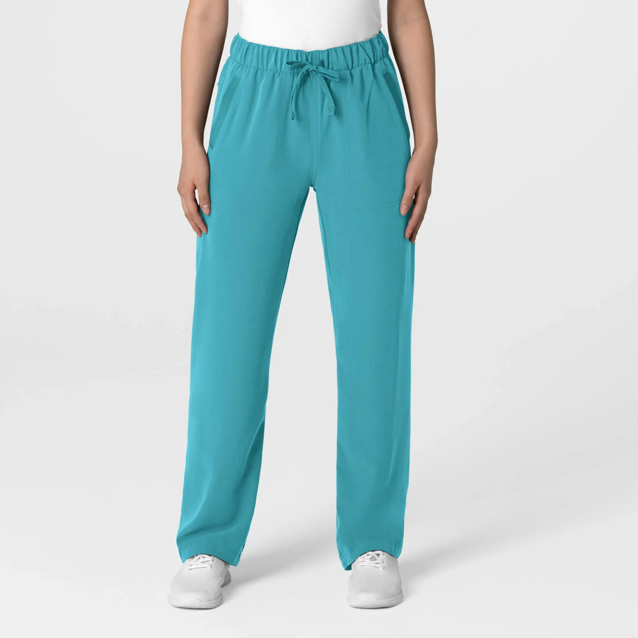 Wink Women's Stovepipe High-Low Hem Scrub Pant - Teal
