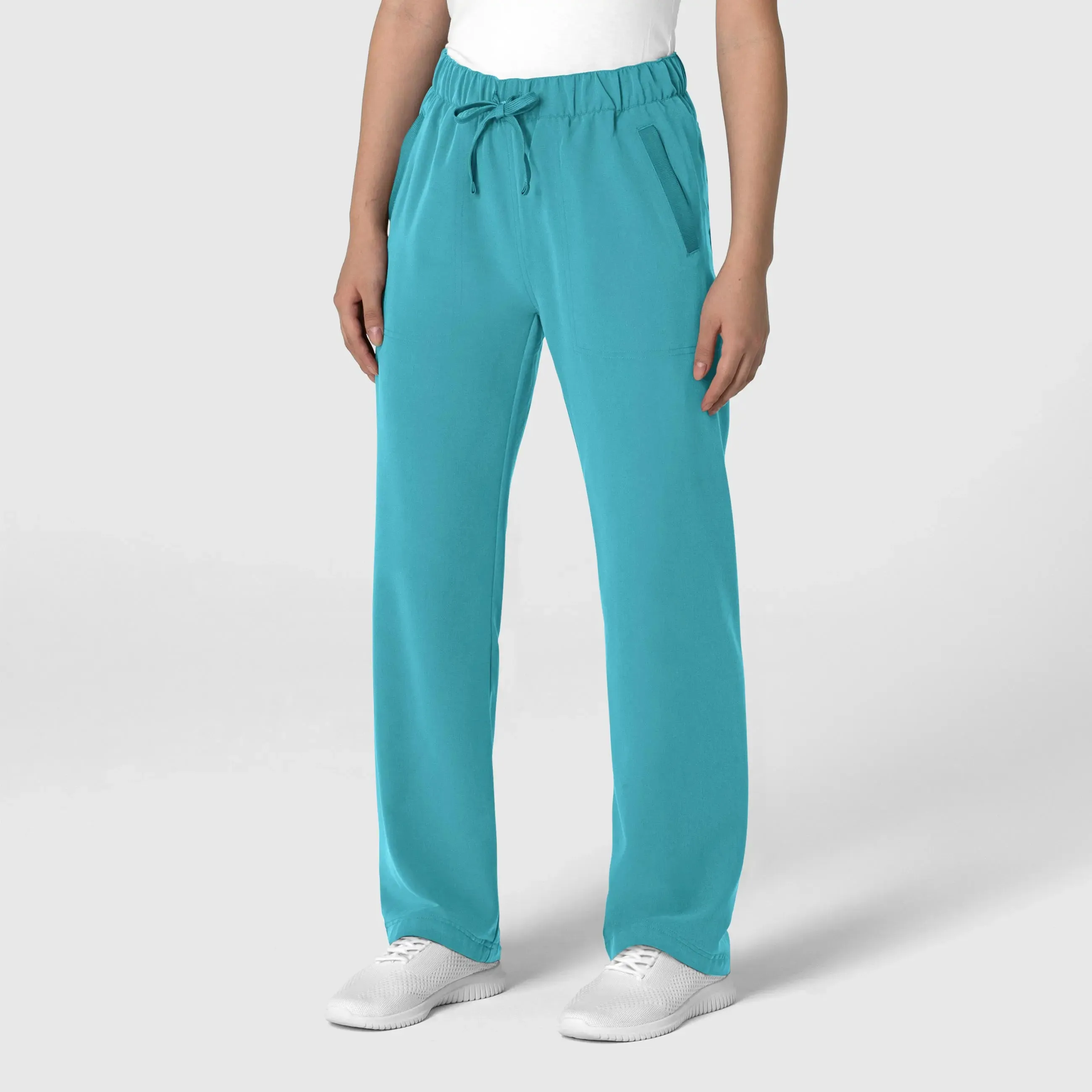 Wink Women's Stovepipe High-Low Hem Scrub Pant - Teal