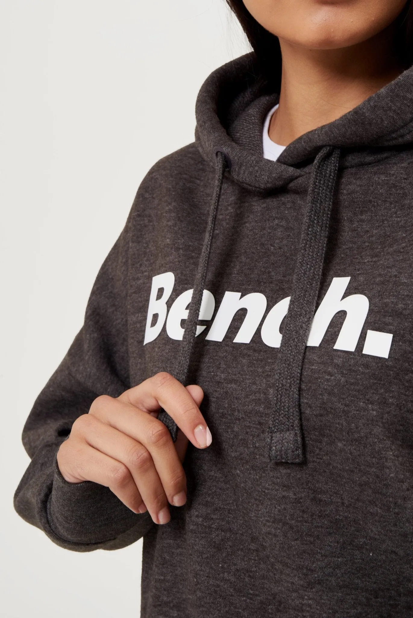 Womens 'TRADEMARK' Hoodie - CHARCOAL MARL