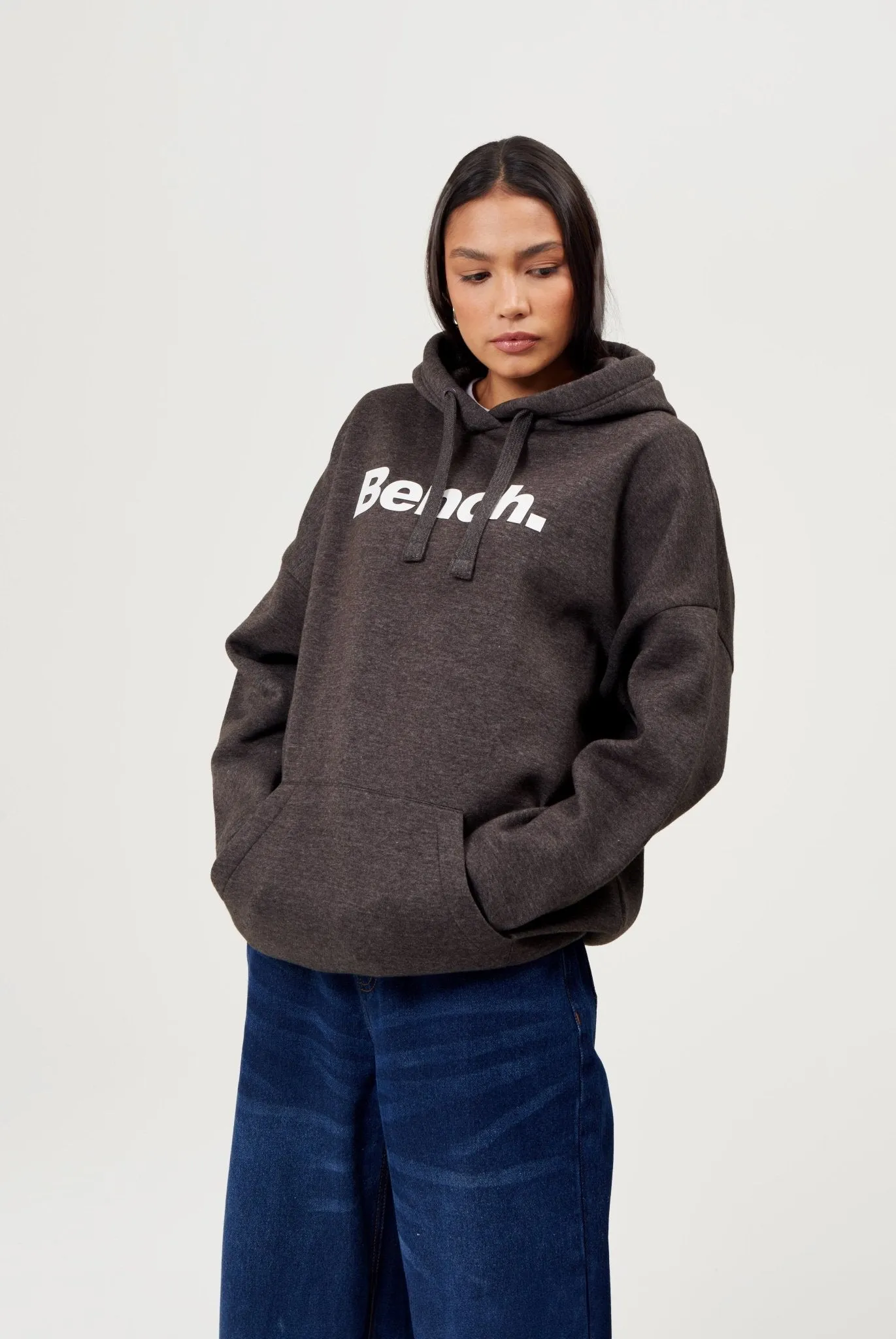 Womens 'TRADEMARK' Hoodie - CHARCOAL MARL