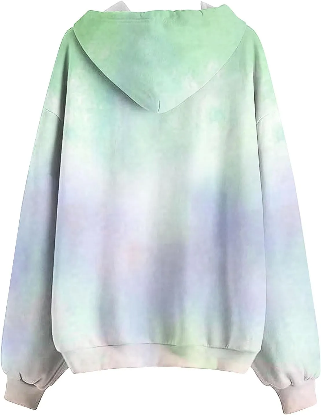 Zip Up Hoodies for Women Long Sleeve Trendy Gradient Sweatshirt Casual Oversized Hoodie Comfy Pullover with Pockets
